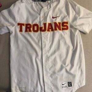 Nike Dri-FIT White Baseball Jersey USC Trojans